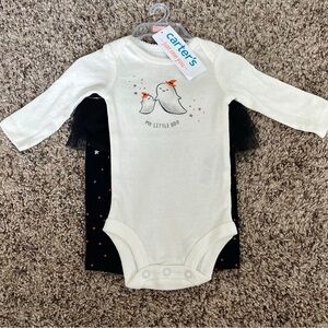Carter Baby Halloween Ghost Outfit - “My Little Boo” Tulle Skirt - Size 6 months